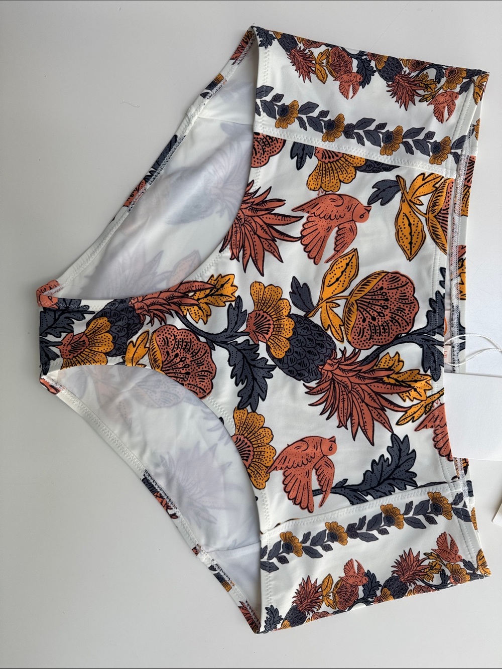 Tory Burch NWT Orange Wonderland Vine print High-Waist Bikini Set size L - Picture 8 of 11